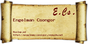 Engelman Csongor névjegykártya