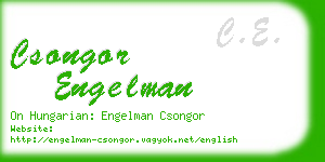 csongor engelman business card